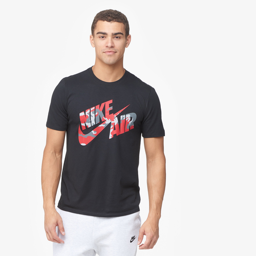 Nike Graphic T-Shirt - Men's - Casual - Clothing - Black/Red/Grey