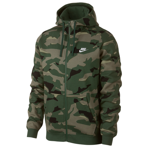 Nike Club Camo Full-Zip Hoodie - Men's - Casual - Clothing - Cargo ...