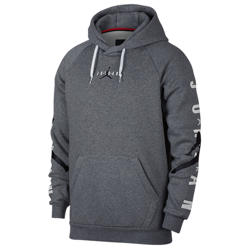 Jordan Jumpman Air HBR Pullover Hoodie - Men's - Basketball - Clothing - Carbon Heather/Black