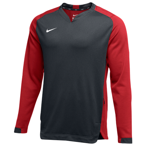 Nike Team BP Crew - Men's - Baseball - Clothing - Anthracite/Scarlet/White