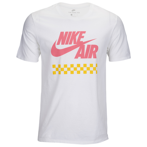 Nike Graphic T-Shirt - Men's - Casual - Clothing - White/Pink/Yellow