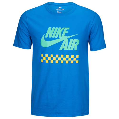 Nike Graphic T-Shirt - Men's - Casual - Clothing - Blue Nebula/Mint/Yellow