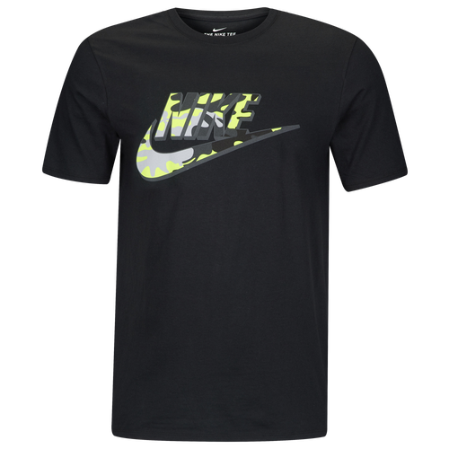 Nike Graphic T-Shirt - Men's - Casual - Clothing - Black/Volt/Grey