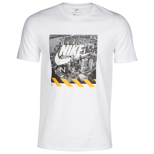 Nike Graphic T-Shirt - Men's - Casual - Clothing - White/University Gold