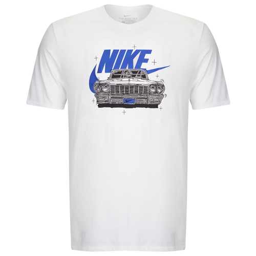 Nike Graphic TShirt Men's Casual Clothing White/Black/Royal