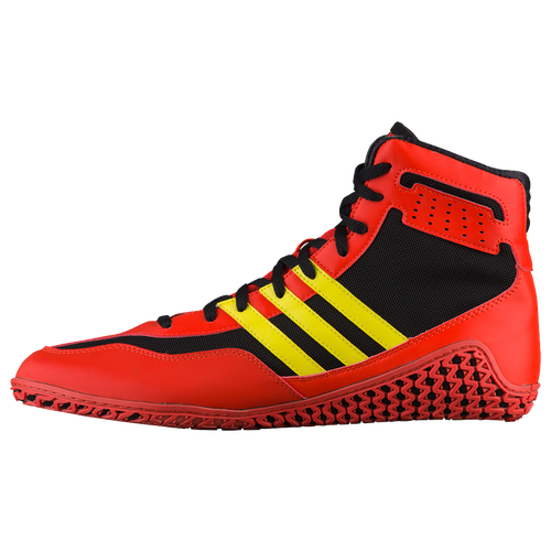adidas Mat Wizard - Men's - Wrestling - Shoes - Energy Red/Yellow/Black