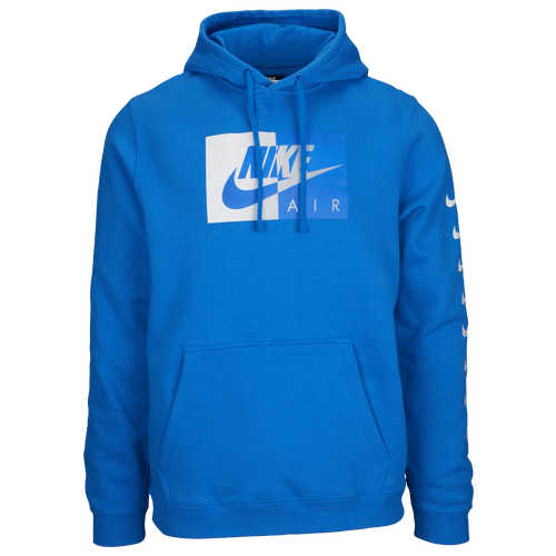 Nike Graphic Hoodie - Men's - Casual - Clothing - Signal Blue/White