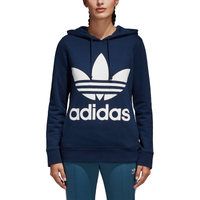 Women's Hoodies & Sweatshirts Blue | Eastbay.com adidas Originals Adicolor Trefoil Hoodie - Women's - Navy / White