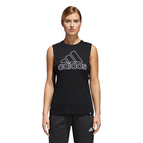 adidas Graphic Muscle T-Shirt - Women's - Training - Clothing - Black/White