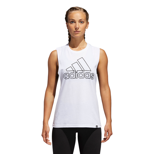 adidas Graphic Muscle T-Shirt - Women's - Training - Clothing - White/Black