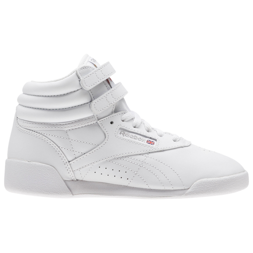 Reebok Freestyle Hi Girls' Preschool Casual Shoes White/Silver