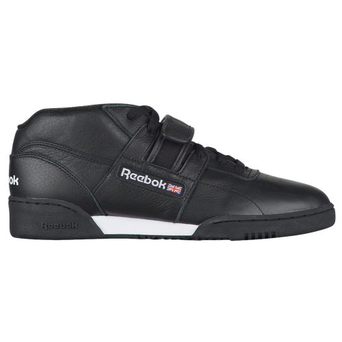 Reebok Workout Clean Mid Strap Mu Men S Casual Shoes Black White