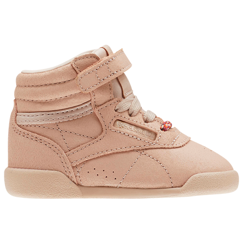 Reebok Freestyle Hi - Girls' Toddler - Casual - Shoes - Bare Beige/White