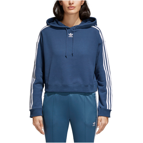 adidas Originals Adicolor 3 Stripe Cropped Hoodie - Women's - Casual ...