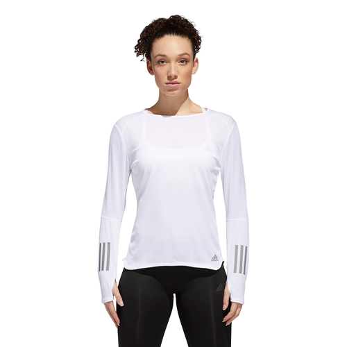 adidas white long sleeve shirt womens