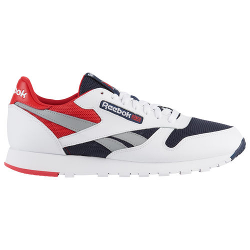 Reebok Classic Leather - Men's - Casual - Shoes - White/Collegiate Navy