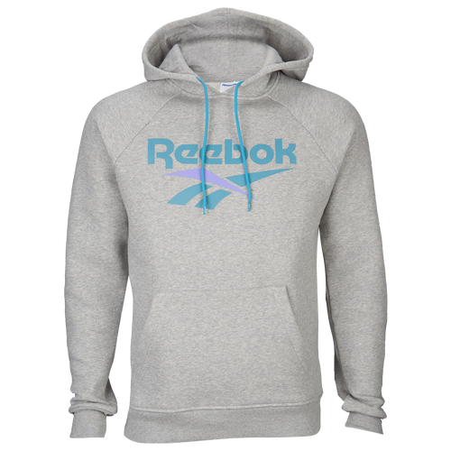 Reebok Logo Pullover Hoodie - Men's - Casual - Clothing - Medium Grey ...