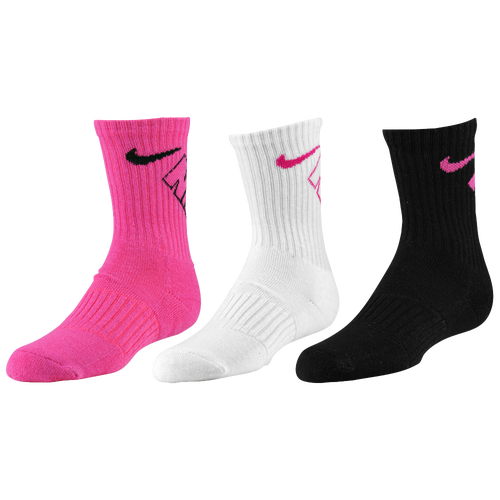 Nike 3 Pack Crew Socks Girls' Preschool Casual Accessories Pink