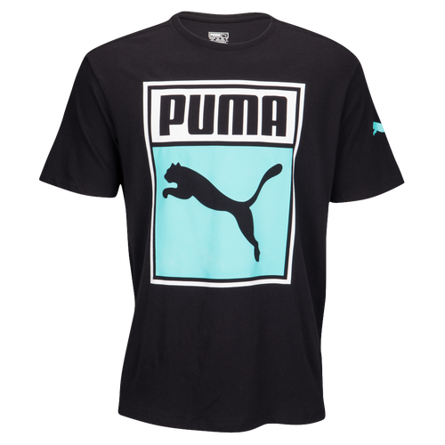 PUMA Graphic T-Shirt - Men's - Casual - Clothing - Black/White/Blue
