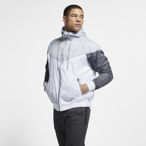 Nike Windrunner Hooded Jacket - Men's - Casual - Clothing - White/Wolf ...