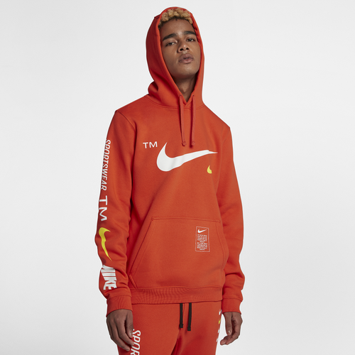 Nike Microbrand Pullover Hoodie - Men's - Casual - Clothing - Team Orange