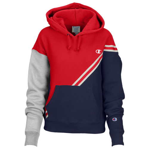 Champion Colorblock Hoodie - Women's - Casual - Clothing - Red Spark ...