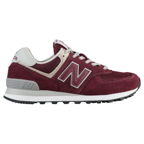 New Balance 574 Classic - Women's - Casual - Shoes - Burgundy/White